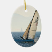Racing Sailboat Ornament (Achterkant)