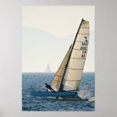 Racing Sailboat Poster (Voorkant)