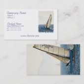 Racing Sailboat Visitekaartje (Voorkant / Achterkant)