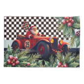 Racing Santa Claus holiday Kussensloop (Achterkant)