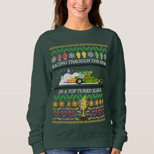 Racing Shirt met Kerstmis met chauffeur (Voorkant)