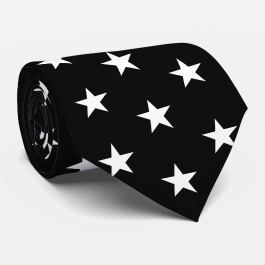 Racing Silks Black with White Stars Derby Stropdas (Opgerold)