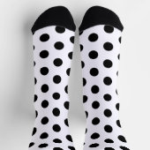 Racing Silks Dots Black on White Derby Polka Dot Sokken (Top)