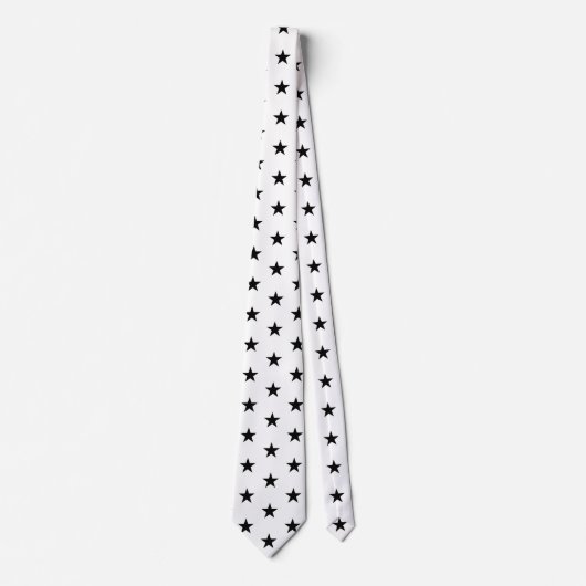 Racing Silks White with Black Stars Derby Stropdas (Voorkant)