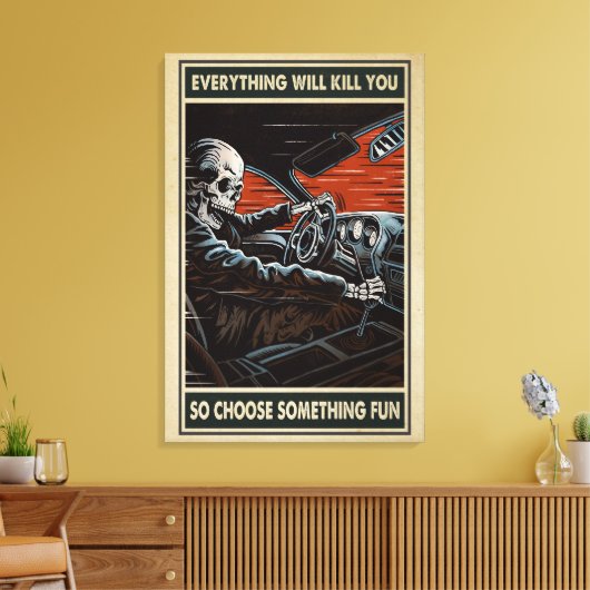 Racing Skeleton Alles zal je Canvas doden (Insitu (Woonkamer))