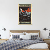 Racing Skeleton Alles zal je Canvas doden Afdruk (Insitu (Slaapkamer))