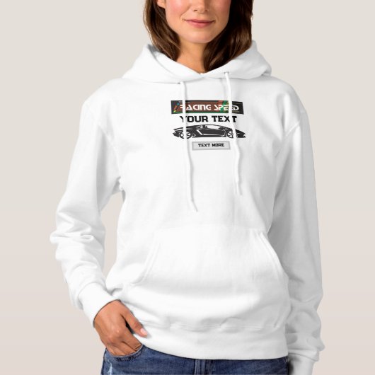 Racing Speed Car Design – Fast Motorsport Performa Hoodie (Voorkant)