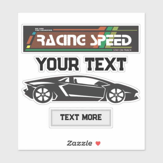 Racing Speed Car Design – Fast Motorsport Performa Sticker (Vel)