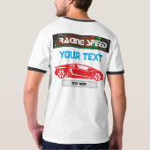 Racing Speed Car Design – Fast Motorsport Performa T-shirt (Achterkant)