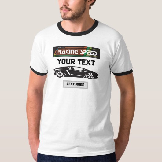 Racing Speed Car Design – Fast Motorsport Performa T-shirt (Voorkant)