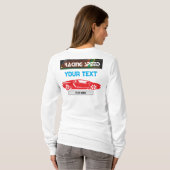 Racing Speed Car Design – Fast Motorsport Performa T-shirt (Achterkant volledig)