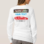 Racing Speed Car Design – Fast Motorsport Performa T-shirt (Achterkant)