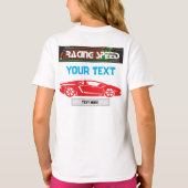 Racing Speed Car Design – Fast Motorsport Performa T-shirt (Achterkant)