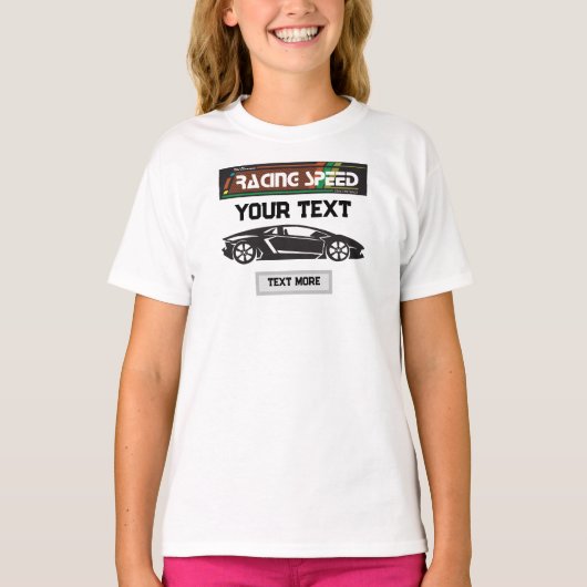 Racing Speed Car Design – Fast Motorsport Performa T-shirt (Voorkant)