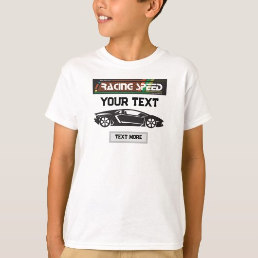Racing Speed Car Design – Fast Motorsport Performa T-shirt (Voorkant)