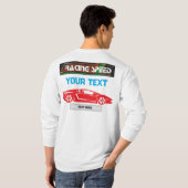 Racing Speed Car Design – Fast Motorsport Performa T-shirt (Achterkant volledig)