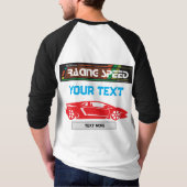 Racing Speed Car Design – Fast Motorsport Performa T-shirt (Achterkant)