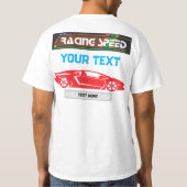 Racing Speed Car Design – Fast Motorsport Performa T-shirt (Achterkant)
