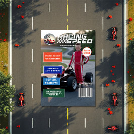 Racing Speed Magazine Hoesje Verjaardagsfeest Kaart