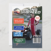 Racing Speed Magazine Hoesje Verjaardagsfeest Kaart (Voorkant)