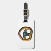 Racing Steering Wheel Controller Gamer Bagagelabel (Voorkant verticaal)