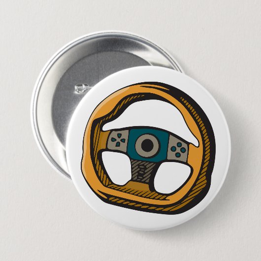 Racing Steering Wheel Controller Gamer Ronde Button 7,6 Cm (Voorkant /achterkant)