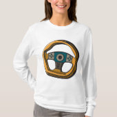 Racing Steering Wheel Controller Gamer T-shirt (Voorkant)