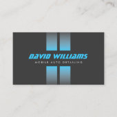 RACING STREPEN BLAUW/GRIJS Auto Detailing, Reparat Visitekaartje (Voorkant)
