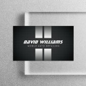 RACING STREPEN WIT / ZWART Auto Detailing, Reparat Visitekaartje