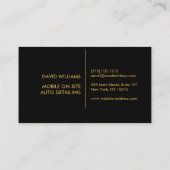 RACING STRIPES BLACK Auto-Details, reparatie Visitekaartje (Achterkant)