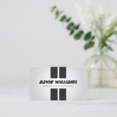 RACING STRIPES GRIJS/ZWART Auto Detailing, Reparat Visitekaartje (Staand voorkant)
