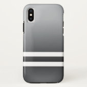 Racing Stripes White Grayish Blue Case-Mate iPhone Case (Achterkant)
