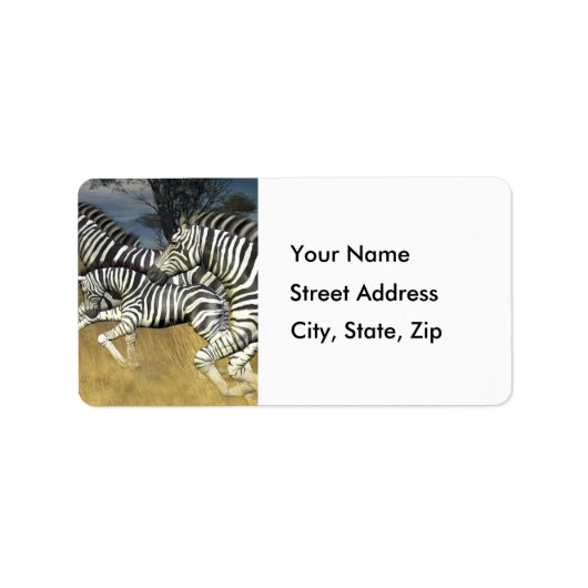 Racing Stripes - Zebra Adresetiketten Etiket (Voorkant)