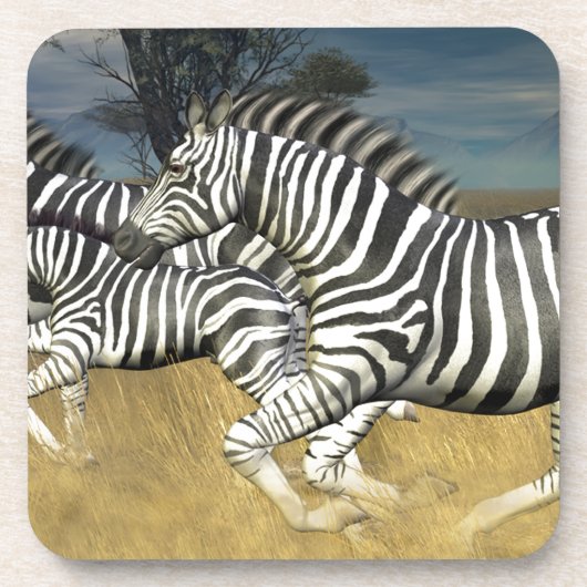 Racing Stripes - Zebra Bier Onderzetter (Voorkant)