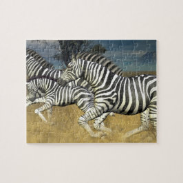 "Racing Stripes" Zebra Jigzaag Puzzle Legpuzzel