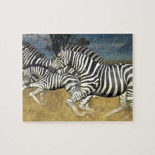 "Racing Stripes" Zebra Jigzaag Puzzle Legpuzzel (Horizontaal)