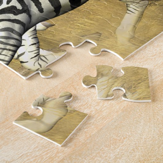 "Racing Stripes" Zebra Jigzaag Puzzle Legpuzzel (Zijkant)