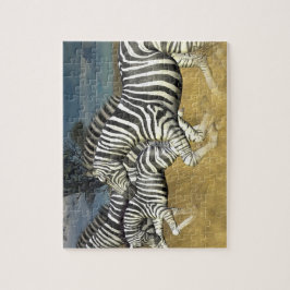 "Racing Stripes" Zebra Jigzaag Puzzle Legpuzzel