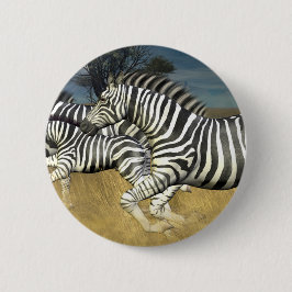 Racing Stripes - Zebra Ronde Button 5,7 Cm