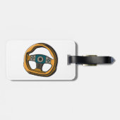 Racing Stuurwiel Controller Gamer Bagagelabel (Achterkant horizontaal)