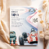 Racing Thema 50ste Verjaardagsfeest Kaart