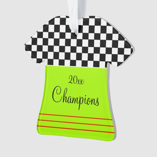 Racing thema zwart-wit ornament (voorkant)