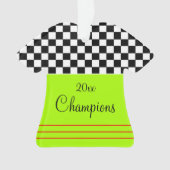 Racing thema zwart-wit ornament (voorkant)