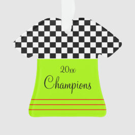 Racing thema zwart-wit ornament