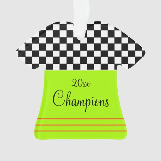 Racing thema zwart-wit ornament (voorkant)