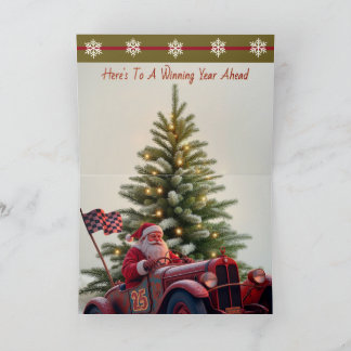 Racing Themed Christmas Card Feestdagen Kaart