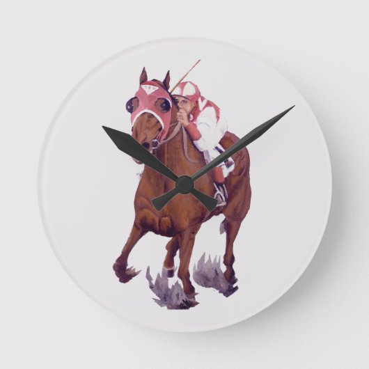 Racing Thoroughbred is de winnaar. Ronde Klok (Voorkant)