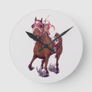 Racing Thoroughbred is het winnende paard Ronde Klok