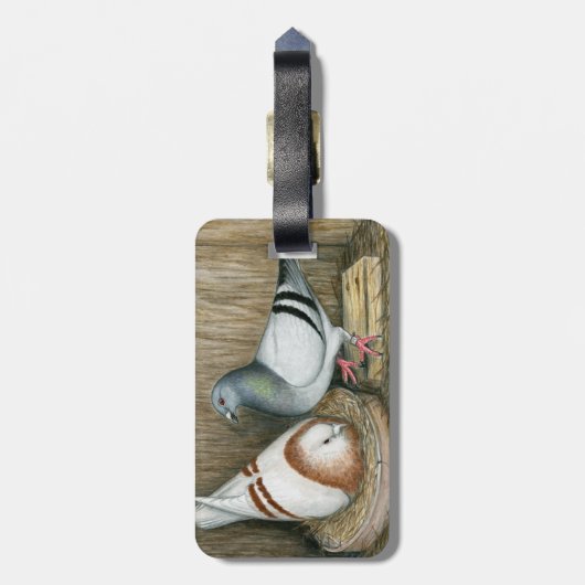 Racing thuisleven bagagelabel (Achterkant verticaal)