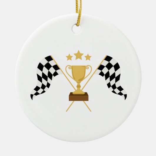 Racing Trophy Keramisch Ornament (Voorkant)